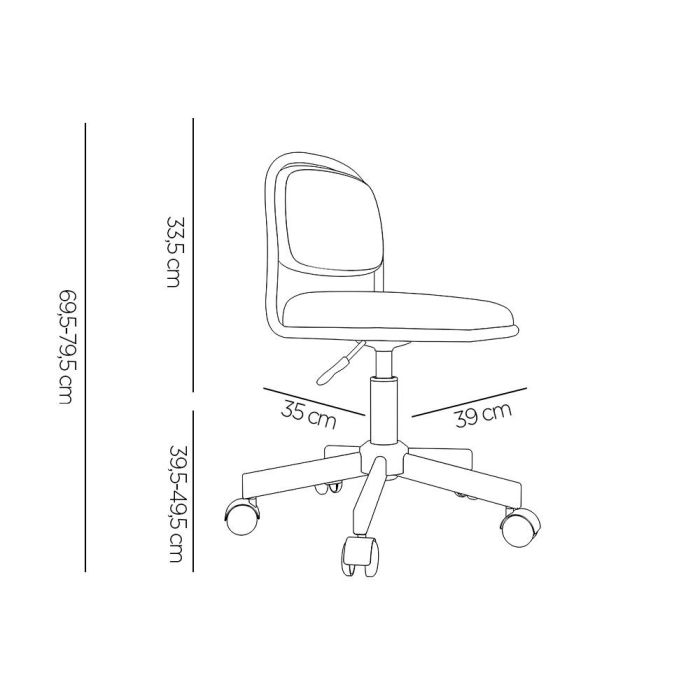 Silla Q-Connect Infantil Bari Escritorio Color Azul Alt Max 795 Anc 390 Prof 350 mm 1