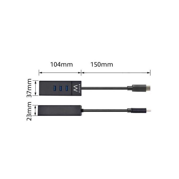 Hub USB 3 Puertos Eminent EW1141 USB 3.1 4