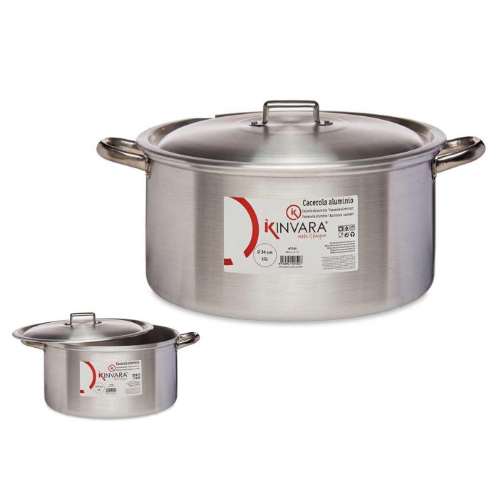 Cacerola de Aluminio Kinvara 34 cm 15 L - Apta Gas, Horno y Lavavajillas (3 Unidades) Cacerola de Aluminio Kinvara 34 cm 15 L - Apta Gas, Horno y Lavavajillas (3 Unidades)
