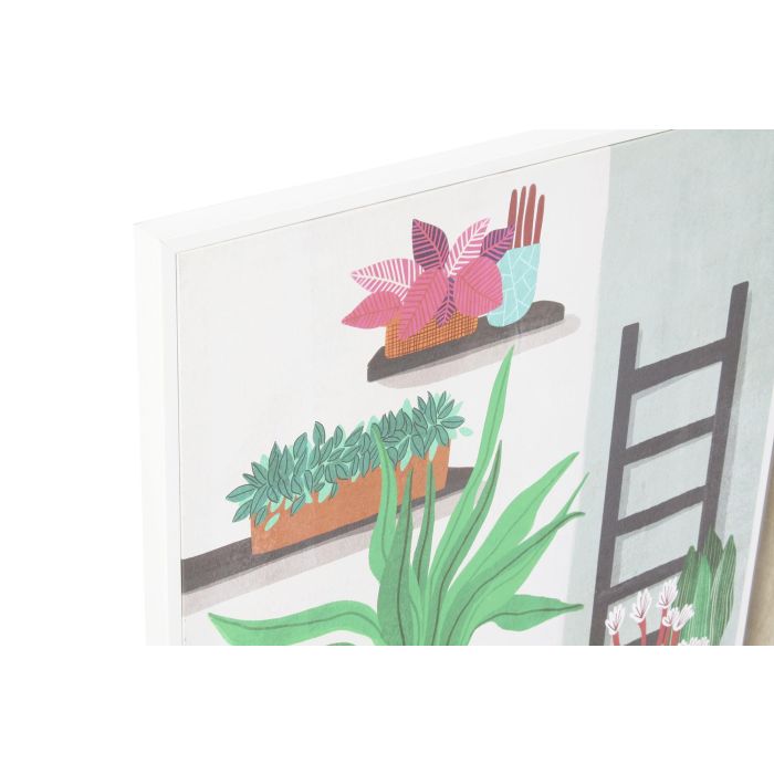 DKD Home Decor Cuadro Scandi Plantas Verde Multicolor Lienzo 72x52 cm Set 2 Unidades 1