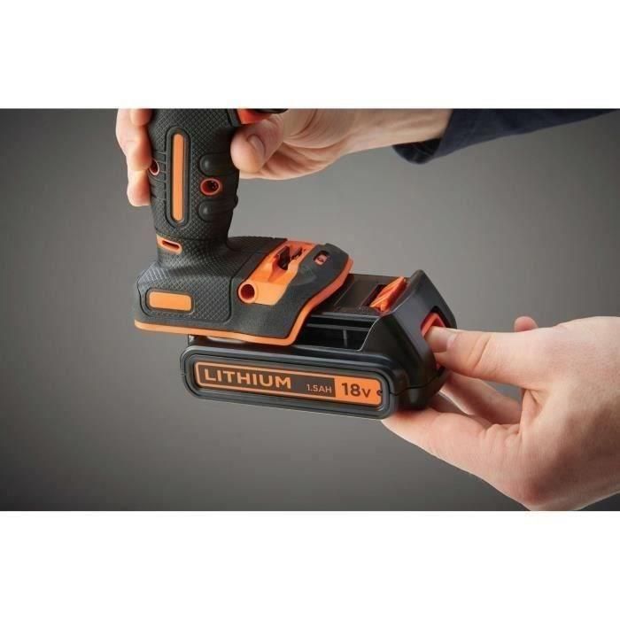 Taladro de impacto Black + Decker BDCHD18C2TA-QW de 18 V (2 baterías) 4 Taladro de impacto Black + Decker BDCHD18C2TA-QW de 18 V (2 baterías) 4