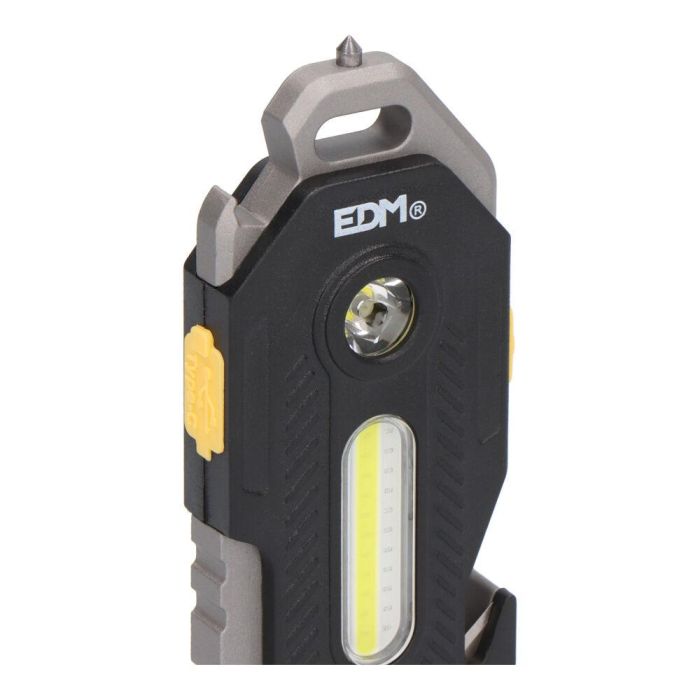 Edm Linterna de seguridad 6 en 1 7W + 2,5W 400lm, LED, batería recargable, abridor botellas, cuter, rompe cristales, silbato emergencia, destornillador 2 Edm Linterna de seguridad 6 en 1 7W + 2,5W 400lm, LED, batería recargable, abridor botellas, cuter, rompe cristales, silbato emergencia, destornillador 2