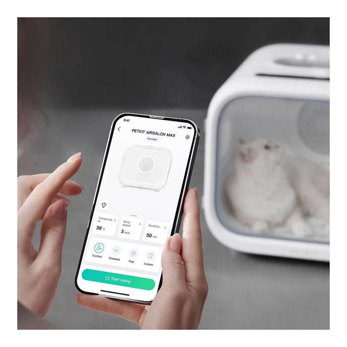 Petkit AirSalon Max Pro HG-P-EU Secador para Gato Silencioso, Control por App, UVC, Blanco, Plástico 4 Petkit AirSalon Max Pro HG-P-EU Secador para Gato Silencioso, Control por App, UVC, Blanco, Plástico 4