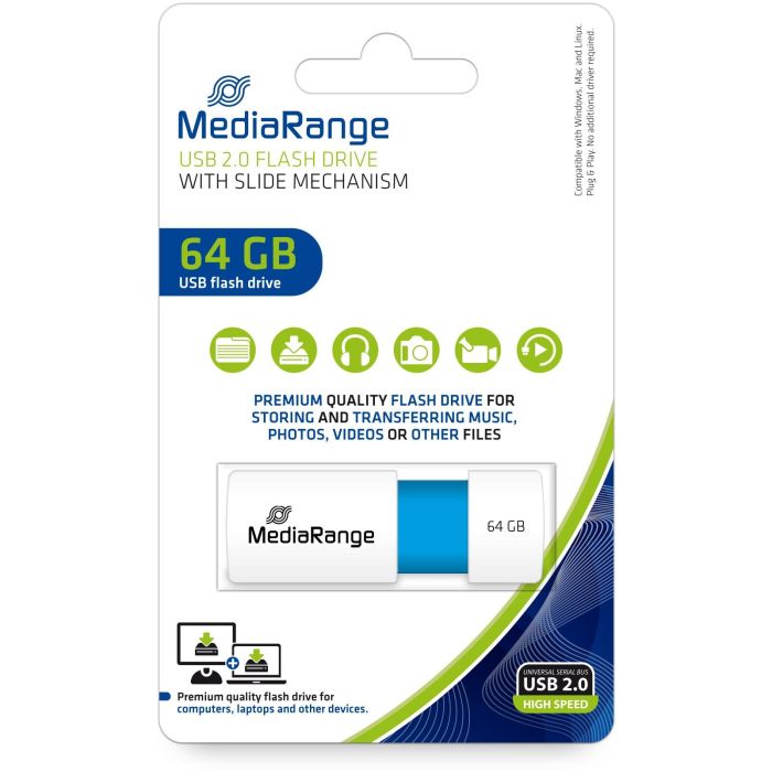 STICK MediaRange USB-Stick 64GB USB 2.0 Color Edt. hellblau 0 STICK MediaRange USB-Stick 64GB USB 2.0 Color Edt. hellblau 0