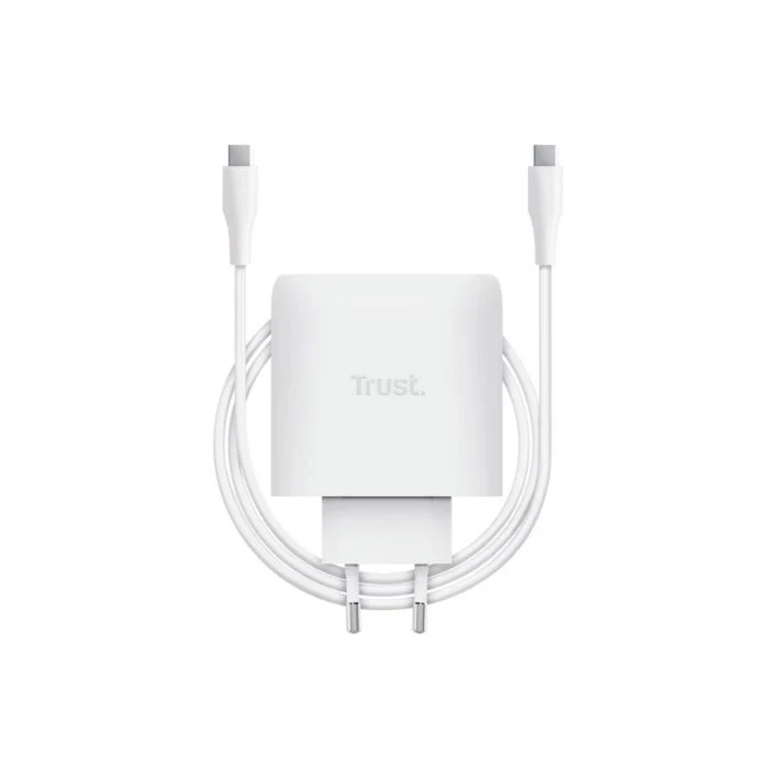 Trust Cargador de Pared GaN Maxo 25524 65W USB-C con Cable Incluido 0 Trust Cargador de Pared GaN Maxo 25524 65W USB-C con Cable Incluido 0