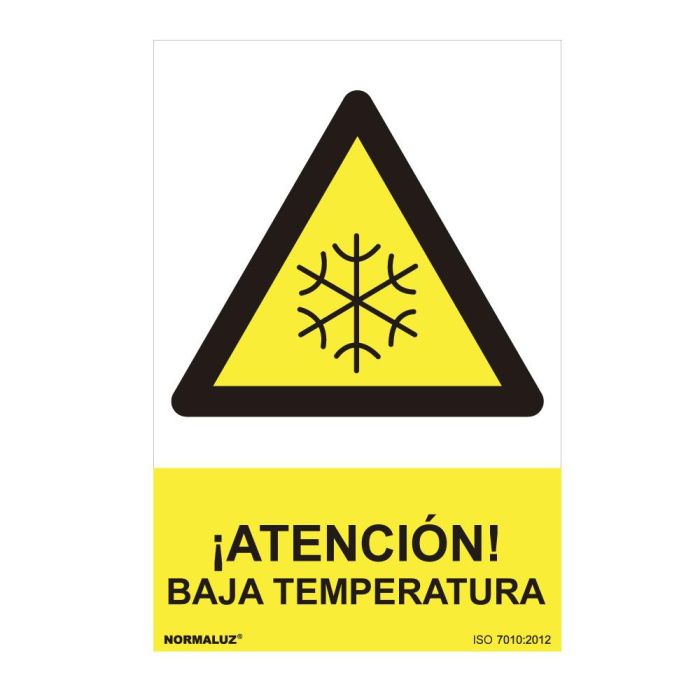 Normaluz Cartel peligro "Atención baja temperatura" PVC 0.7mm 30x40cm 0 Normaluz Cartel peligro "Atención baja temperatura" PVC 0.7mm 30x40cm 0