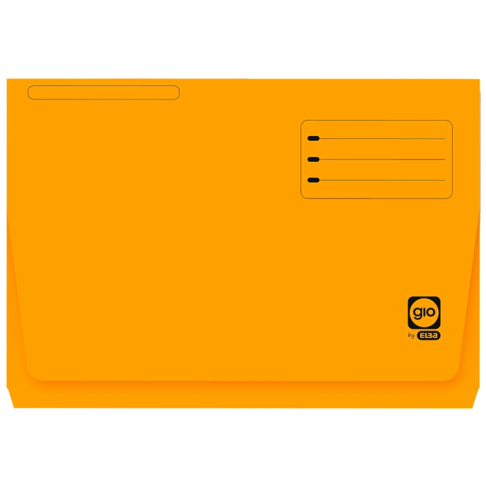 Gio Subcarpeta Folio Pocket Naranja con Bolsa y Solapa 320g/m2 Lomo Extensible 30mm 1