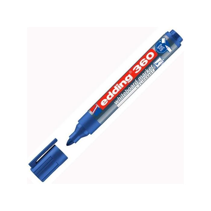 Edding Marcador Pizarra Blanca 360 Rellenable Azul Edding Marcador Pizarra Blanca 360 Rellenable Azul