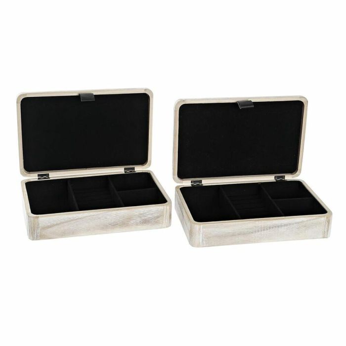 Caja Boho DKD Home Decor Natural 18 x 6.5 x 28 cm (2 Unidades) 3 Caja Boho DKD Home Decor Natural 18 x 6.5 x 28 cm (2 Unidades) 3