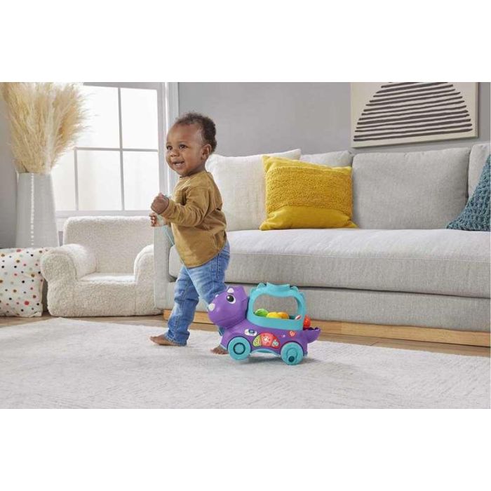 Dinosaurio de juguete arrastre fisher-price. con luces y sonidos. incluye bolas 7 Dinosaurio de juguete arrastre fisher-price. con luces y sonidos. incluye bolas 7