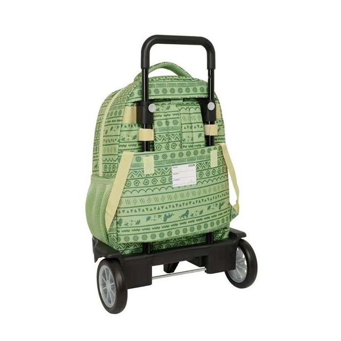 Mochila Escolar con Ruedas Mufasa Verde Beige 33 x 45 x 22 cm 1