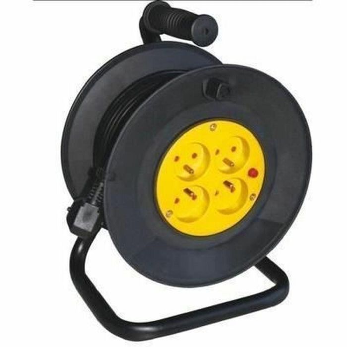 GAO 4004282473329 Carrete de cable 25 m, H05VV-F 3G1,5 mm², disyuntor térmico