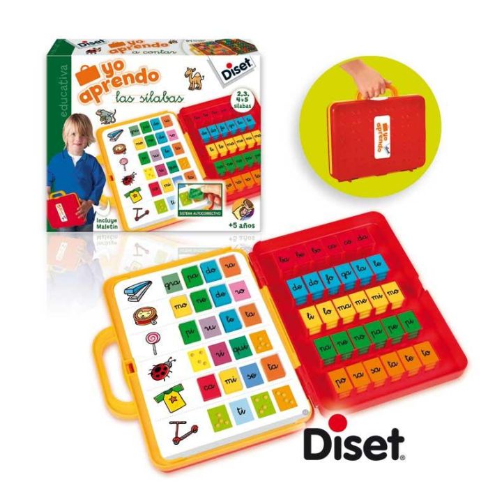 Diset R.63747 Yo Aprendo Las Sílabas - Juego Autocorrectivo para Separar Palabras, 15 Láminas, +5 Años