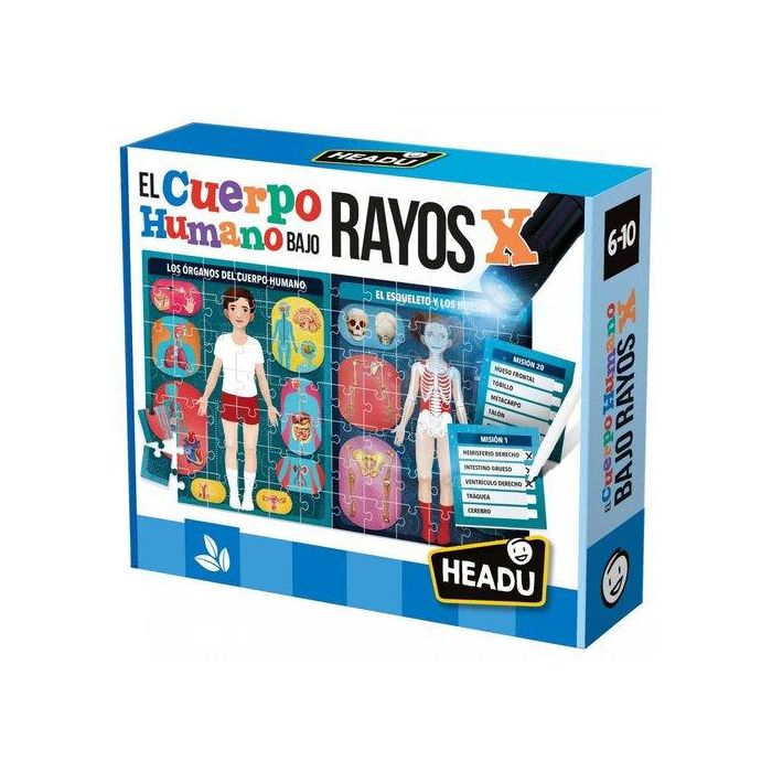 Juego Educativo Headu El Cuerpo Humano Bajo Rayos X (6-10 Años)