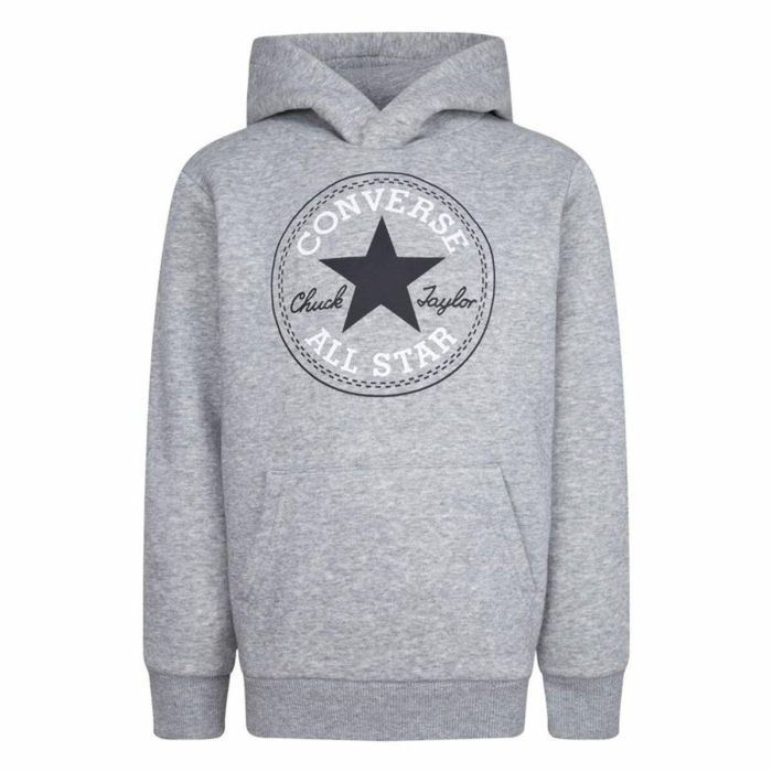Sudadera con Capucha Niño Converse Chuck Taylor Patch Core Gris claro 0 Sudadera con Capucha Niño Converse Chuck Taylor Patch Core Gris claro 0