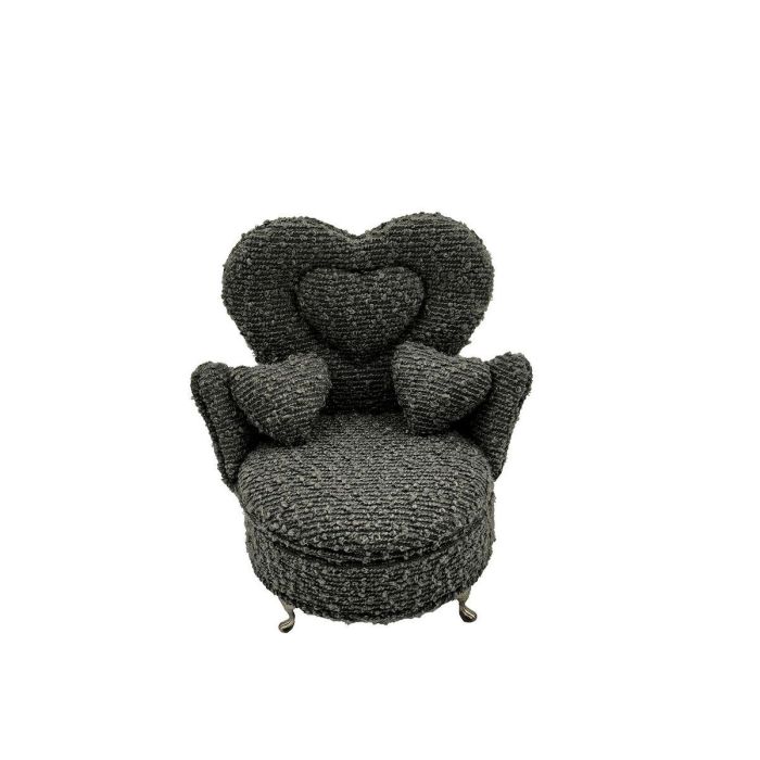 Caja-Joyero Versa Gris Poliéster Metal Espejo Madera MDF 12 x 19 x 18 cm Sillón 0 Caja-Joyero Versa Gris Poliéster Metal Espejo Madera MDF 12 x 19 x 18 cm Sillón 0