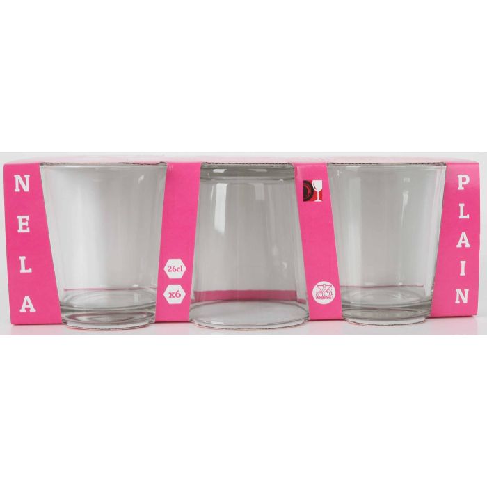 Set de 6 vasos Nela Plain 26 cl - Inde (6 Cajas) 1 Set de 6 vasos Nela Plain 26 cl - Inde (6 Cajas) 1