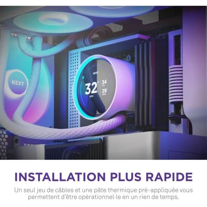 Nzxt RL-KR36E-W2 Kraken Elite 360 RGB Refrigeración Líquida con Pantalla de 2.72" y Panel RGB Personalizable, Ventiladores RGB - Blanco 5