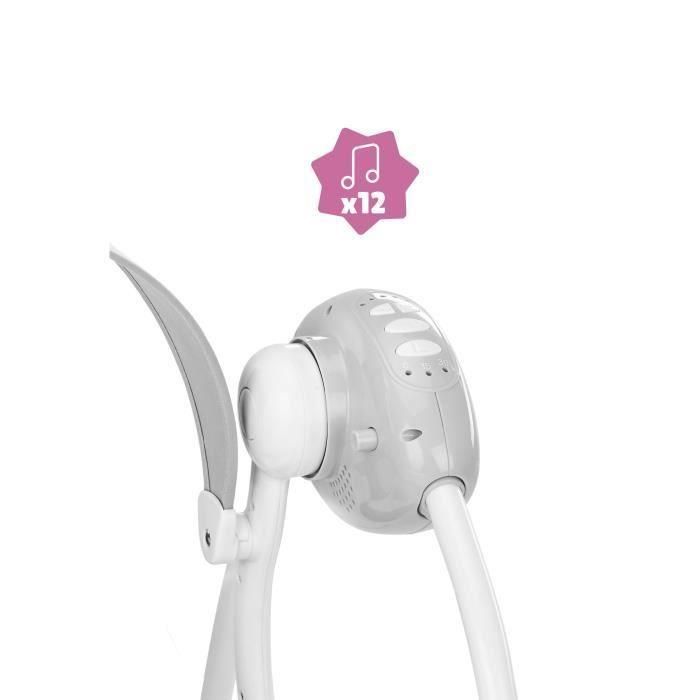 Badabulle BAD3661276160569 Columpio Eléctrico Comfort Plegable Ultracompacto con Arco de Juego Extraíble y Luz de Luna 3