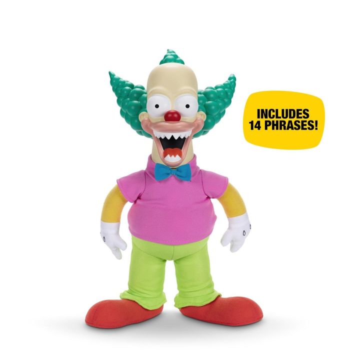 Jakks Pacific Peluche interactivo Krusty de Los Simpson con sonidos, voz multilingüe y pilas incluidas 2