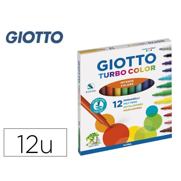 Giotto Rotuladores Turbo Color Surtidos Estuche 12 Ud