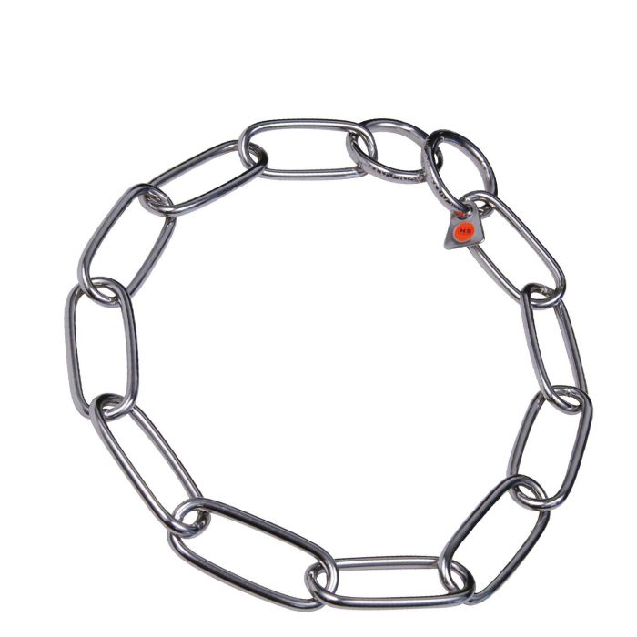 Hs Sprenger Collar para Perros Eslabón Largo 4mm x 54cm, Acero Inoxidable, Ideal Pelo Largo y Fino, hasta 85 kg