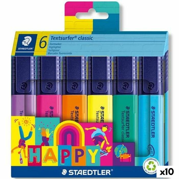Set de Marcadores Fluorescentes Staedtler Textsurfer Classic Happy Line (10 Unidades) 0 Set de Marcadores Fluorescentes Staedtler Textsurfer Classic Happy Line (10 Unidades) 0