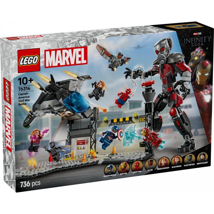 LEGO Marvel 76314 La Batalla del Capitán América: Civil War Juguete para niño de 10 años 6