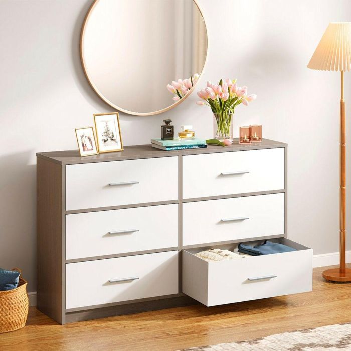 Cómoda Max Home Blanco Gris Moderno 114 x 70 x 30 cm 5 Cómoda Max Home Blanco Gris Moderno 114 x 70 x 30 cm 5