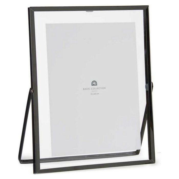 Giftdecor Marco de Metal Negro 15x20 cm con Vidrio - 20.5x25.5x1 cm (12 Unidades)