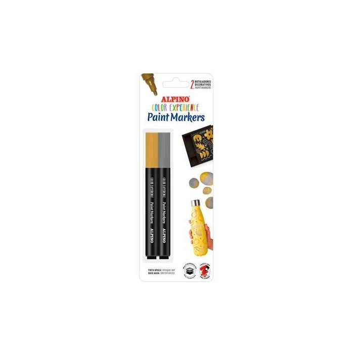 Alpino Rotuladores Crea Paint Marker Multisuperficies Oro Y Plata Blíster 2 Ud Alpino Rotuladores Crea Paint Marker Multisuperficies Oro Y Plata Blíster 2 Ud