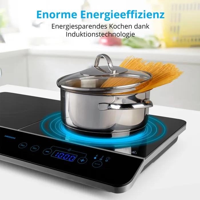 Medion MD 15324 Placa de Inducción Independiente, 2 Fuegos, L 60,3 x P 35,5 cm 1 Medion MD 15324 Placa de Inducción Independiente, 2 Fuegos, L 60,3 x P 35,5 cm 1