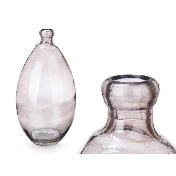 Botella Abombada Irregular Gris Giftdecor 17X30CM (4 Unidades) 1 Botella Abombada Irregular Gris Giftdecor 17X30CM (4 Unidades) 1