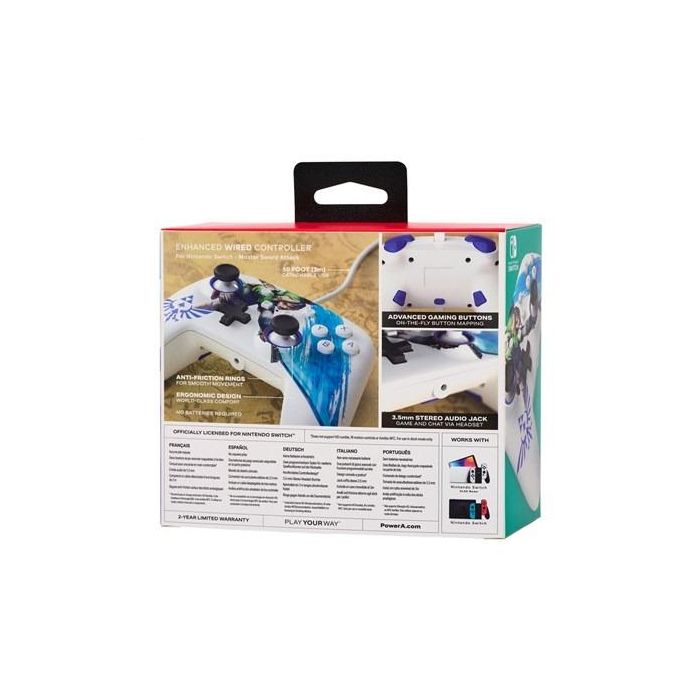 Power A 1526548-01 Mando con Cable Mejorado para Nintendo Switch - Diseño Legend of Zelda Master Sword Attack 11 Power A 1526548-01 Mando con Cable Mejorado para Nintendo Switch - Diseño Legend of Zelda Master Sword Attack 11
