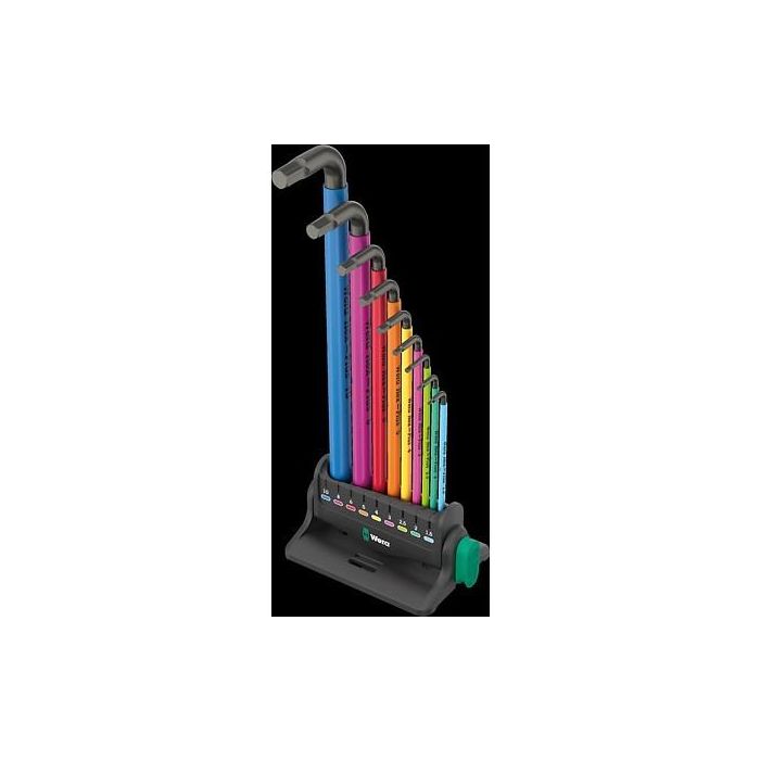 Wera 05133165001 Juego de llaves allen Hex-Plus Multicolour, métricas, 9 piezas (1.5, 2, 2.5, 3, 4, 5, 6, 8, 10 mm) 1