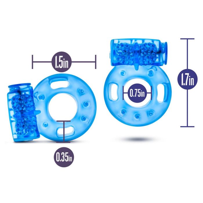 Anillo para el Pene Blush Stay Hard Azul 4 Anillo para el Pene Blush Stay Hard Azul 4