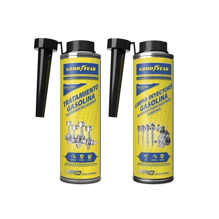 Goodyear Pro Additives ZGODA0006 Kit Pre-ITV Gasolina con Limpia Inyectores y Aditivo de Combustible 600 ml para ITV, Sistema de Combustible y Rendimiento Motor 1