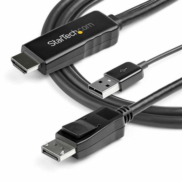 Adaptador DisplayPort a HDMI Startech HD2DPMM3M 3 m Negro 1 Adaptador DisplayPort a HDMI Startech HD2DPMM3M 3 m Negro 1