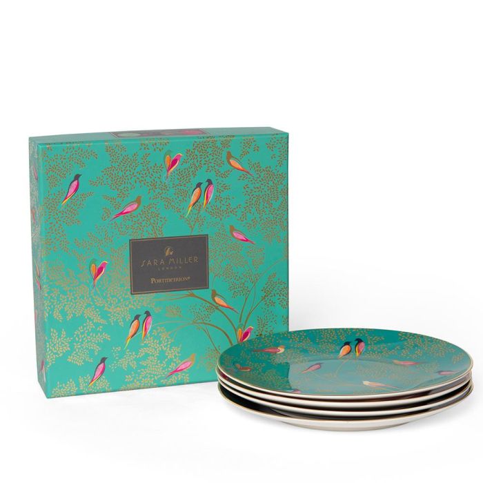 Portmeirion Set 4 Platos de Postre Sara Miller Adornado con Oro de 22 Quilates 1