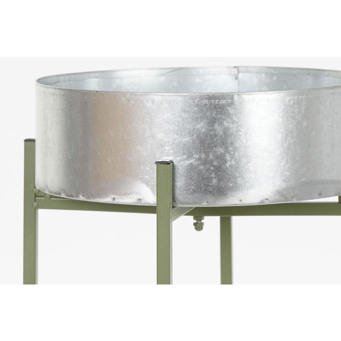 DKD Home Decor Macetero de Metal para Terraza y Jardín, Colores Plateado y Verde, Medidas 27.5x63x27.5 cm (Pack 4 Unidades) 2 DKD Home Decor Macetero de Metal para Terraza y Jardín, Colores Plateado y Verde, Medidas 27.5x63x27.5 cm (Pack 4 Unidades) 2