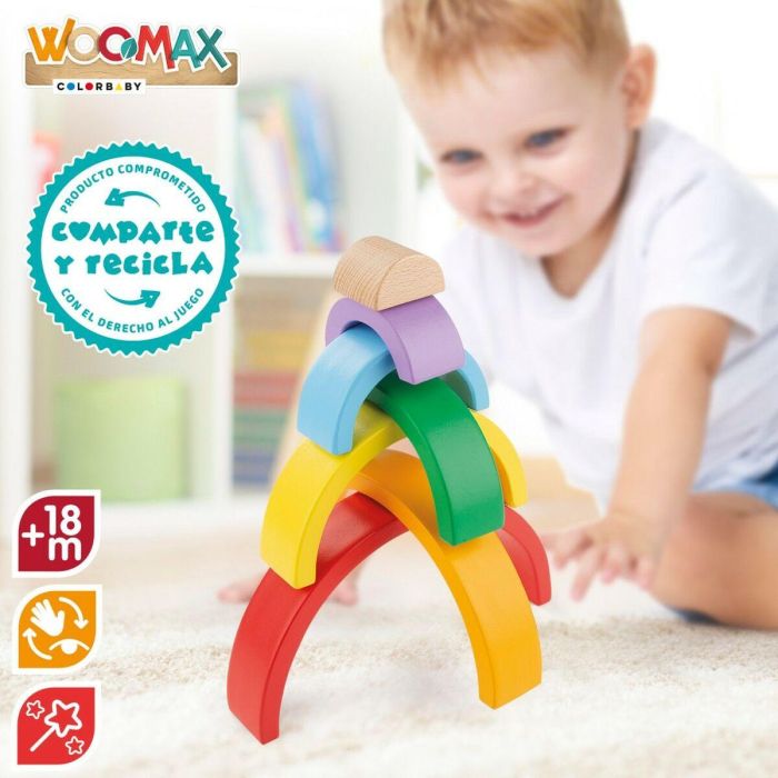 Juego de habilidad Woomax Arcoíris 21 x 10 x 3,5 cm (12 Unidades) 3