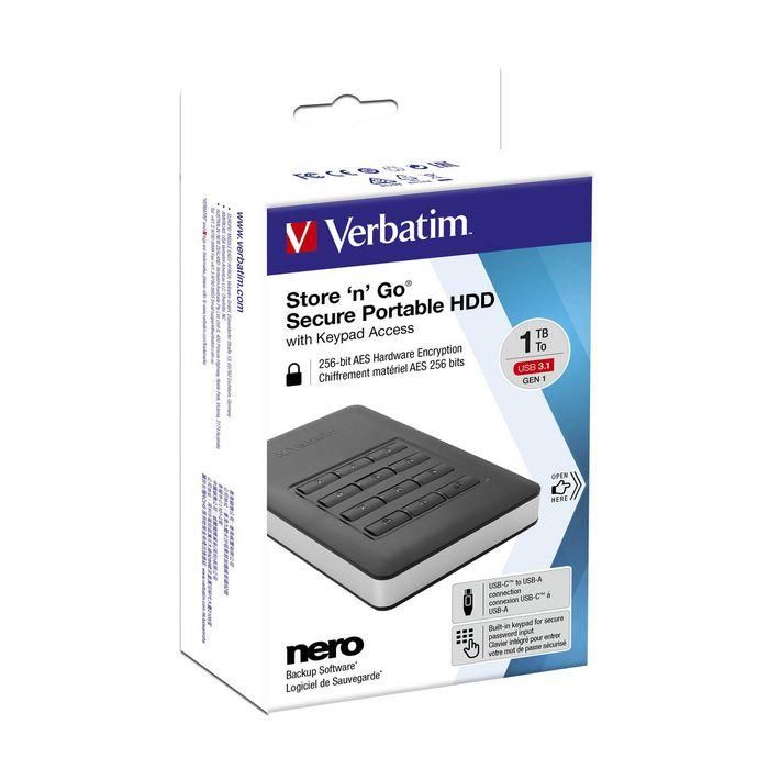 Verbatim Disco Duro Externo Store 'N' Go 2Tb Hdd 2.5" Usb-C Con Teclado Y Clave De Acceso 4 Verbatim Disco Duro Externo Store 'N' Go 2Tb Hdd 2.5" Usb-C Con Teclado Y Clave De Acceso 4