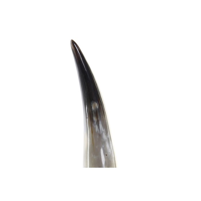 DKD Home Decor Decoración Colonial Gris Claro Blanco 10 x 51 x 10 cm Resina Cuerno Madera Metal 2