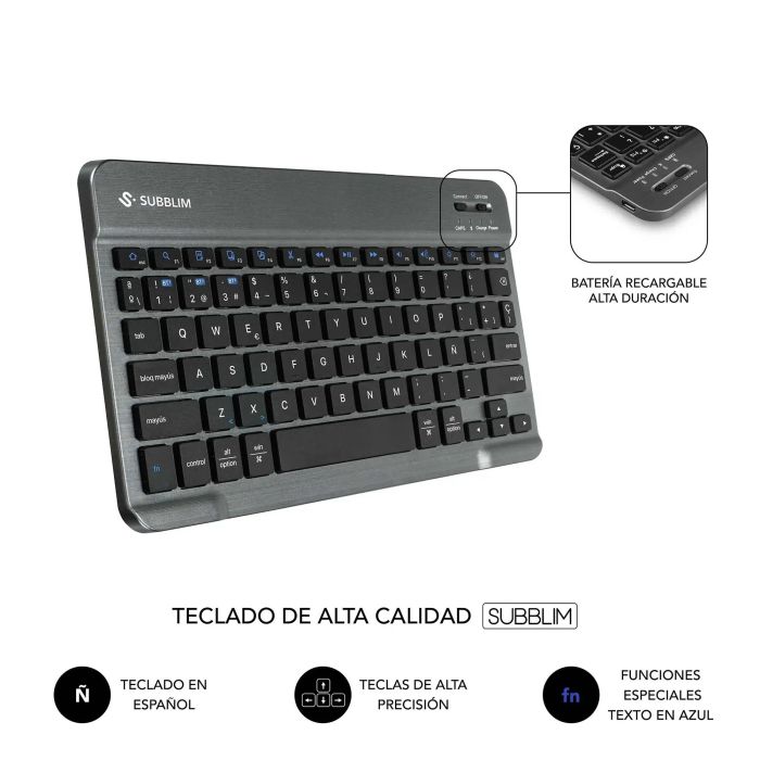 Subblim SUBKT3-BTL330 Funda con Teclado Bluetooth QWERTY ES para Lenovo Tab 2025 11.5" Negra 4