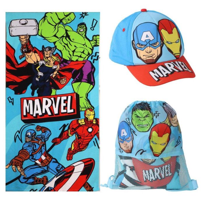 Cerdá Set de Toalla Capa Saquito Avengers, 70 x 140 cm, Multicolor Cerdá Set de Toalla Capa Saquito Avengers, 70 x 140 cm, Multicolor