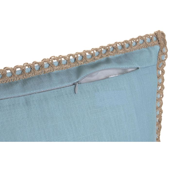 DKD Home Decor Cojin Mediterraneo Azul Natural 10 x 45 x 45 cm (2 Unidades)