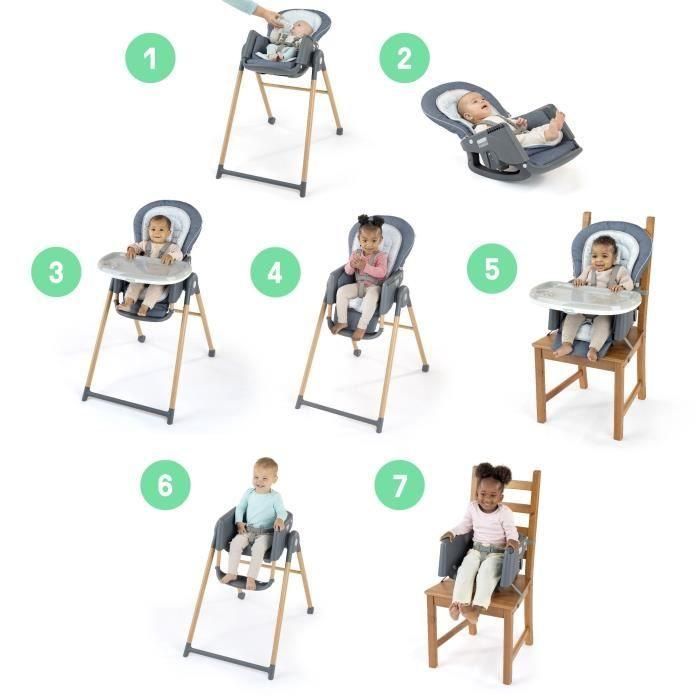 Ingenuity ING0074451168695 - Trona Evolutiva 7 en 1 Hamaca, Asiento Elevador, Silla Bebé hasta 5 años con Posicionador - Chambray 1 Ingenuity ING0074451168695 - Trona Evolutiva 7 en 1 Hamaca, Asiento Elevador, Silla Bebé hasta 5 años con Posicionador - Chambray 1