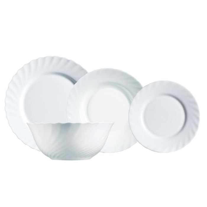 Luminarc Trianon Vajilla Opal 19 Piezas - 6 Personas Vidrio Blanco 0 Luminarc Trianon Vajilla Opal 19 Piezas - 6 Personas Vidrio Blanco 0
