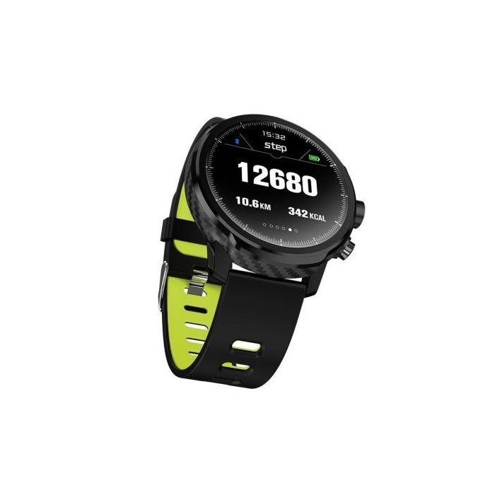 RELOJ INTELIGENTE LEOTEC MULTISPORTS CARBÓN SPORT FIT VERDE - ESFERA 3.3CM TÁCTIL COLOR - BT 4.0 - ALERTAS - SALUD - IP68 - BAT 380MAH - IOS/ANDROID 1