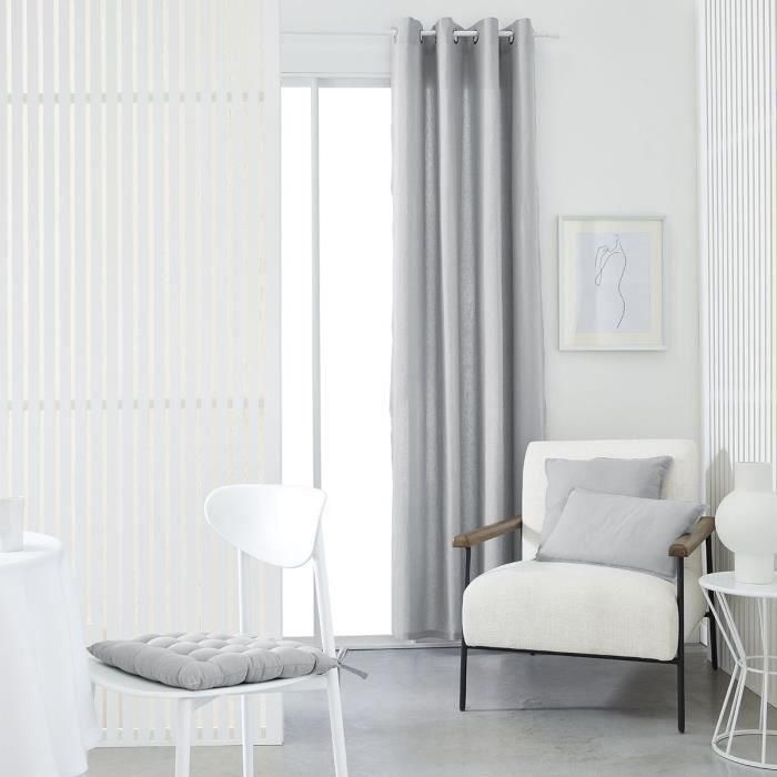Today TOD1694780973290 Cortina con Ojales, 100% Algodón, 140x240cm, Color Acero 1 Today TOD1694780973290 Cortina con Ojales, 100% Algodón, 140x240cm, Color Acero 1